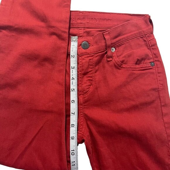 Citizens of Humanity Women Red Wash Denim Jeans Sz 24 x28 USA Made Stretch NWOT - Picture 4 of 16